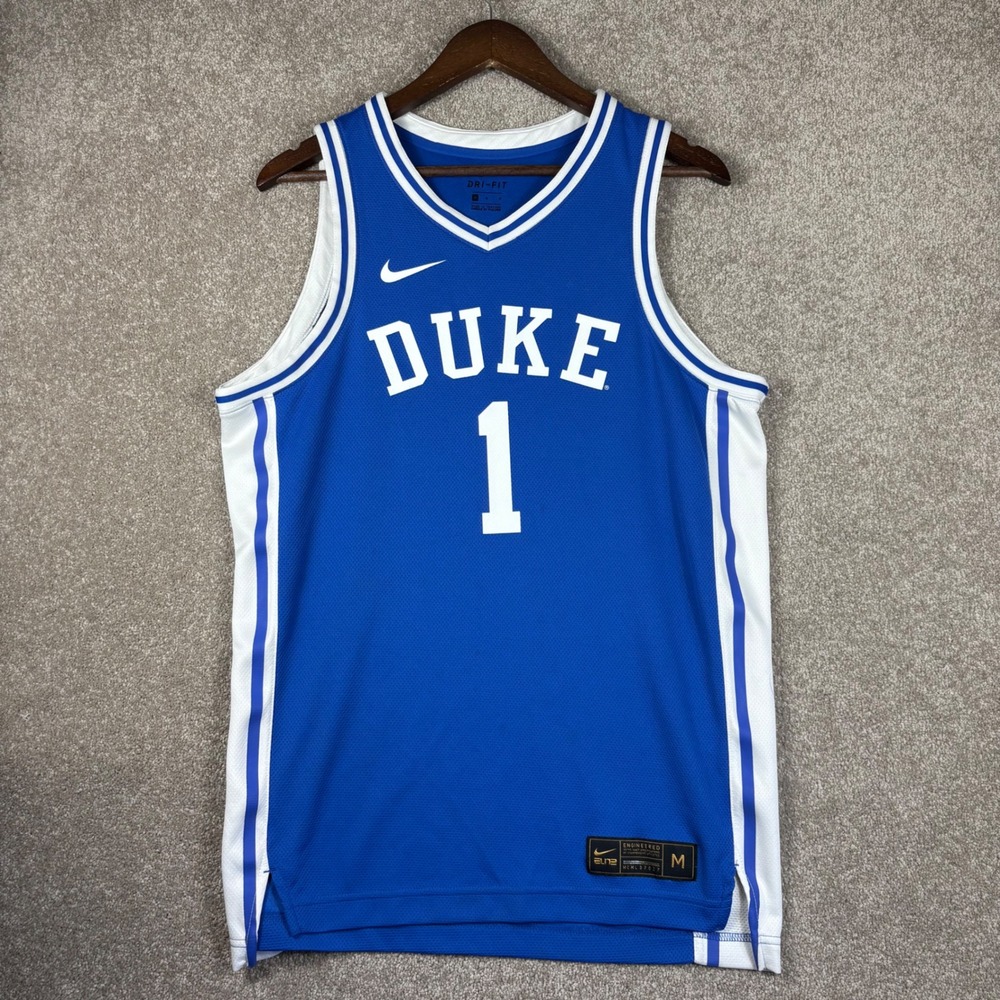 Nike Duke Blue Devils Basketball Jersey Mens Medium Blue Elite Dri-FIT #1